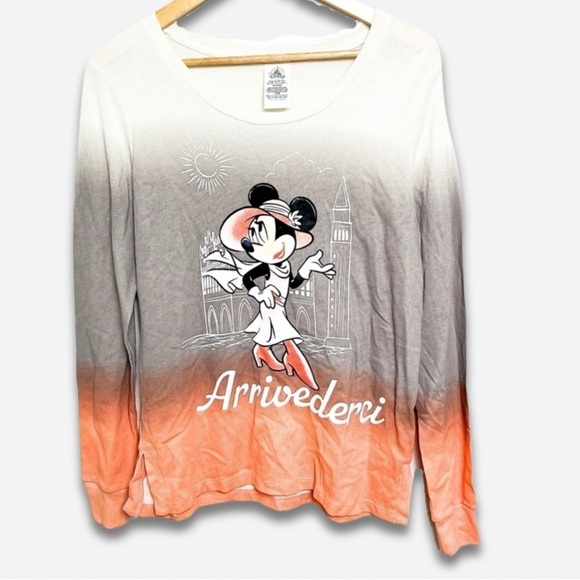 Disney Epcot Italy World Showcase Minnie ARRIVEDERCI Sweater Shirt size small - Picture 1 of 5